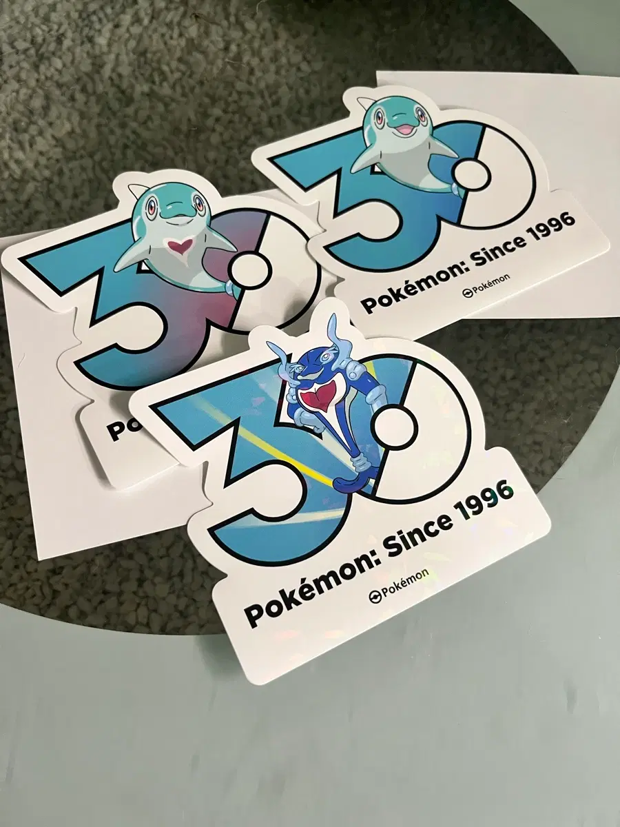 포켓몬 30주년 스티커 맨돌핀+돌핀맨