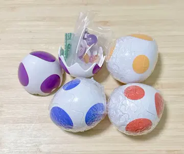 가챠 요시 메지루시 액세서리 빨간색, 파랑, 보라색, 오렌지 4종 세트