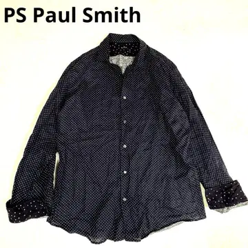 PS Paul Smith 도트 무늬 린넨 100% 긴팔 셔츠 L