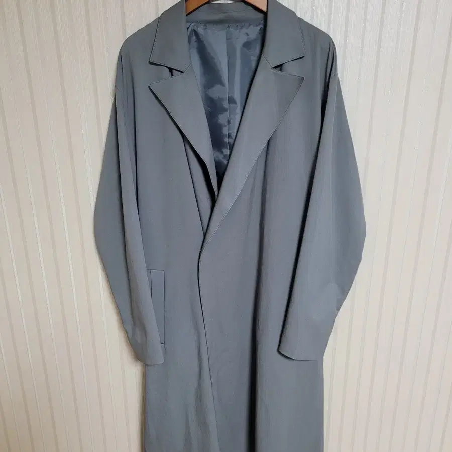 시스템옴므 코트 트렌치코트 롱코트 남자 남성 애쉬그레이 [100]
