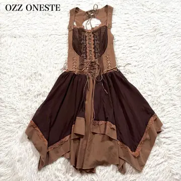 OZZ ONESTE 오즈오네스트 오버롤 스커트 꽃무늬 자수