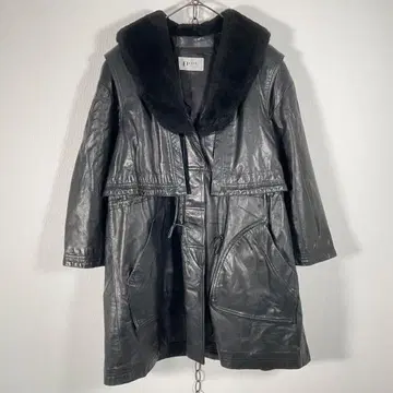 90s 일본 빈티지 숄카라 레이어드 가죽 코트