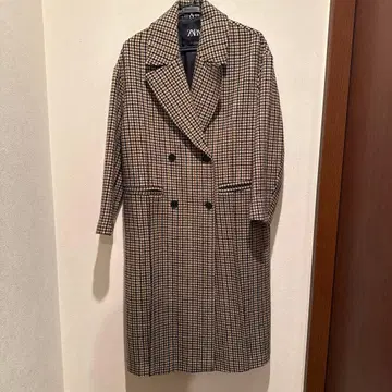 ZARA 체스터 코트 하운드투스 더블