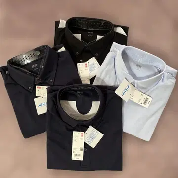UNIQLO 에어리즘 카노코 피케 셔츠 반팔 M 사이즈 4장 세트