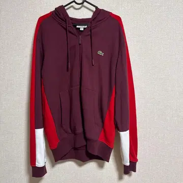US 구매 LACOSTE 집업 후드티 보르도 사이즈 M