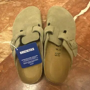 BIRKENSTOCK 샌들 스웨이드 페이디드 카키 41