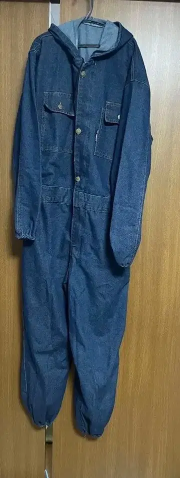 데님 후드 부착 점프수트 올인원 LL 사이즈