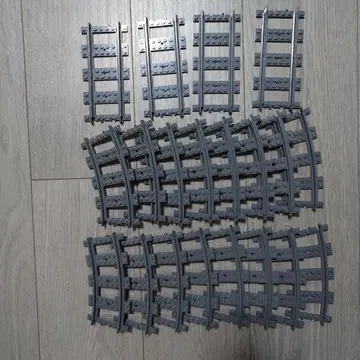 LEGO 레고 기차 선로 커브 직선 세트