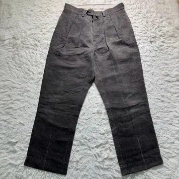 NEAT 와시 2턱 슬랙스 린넨 흑염 페이드 컬러 44 일본제