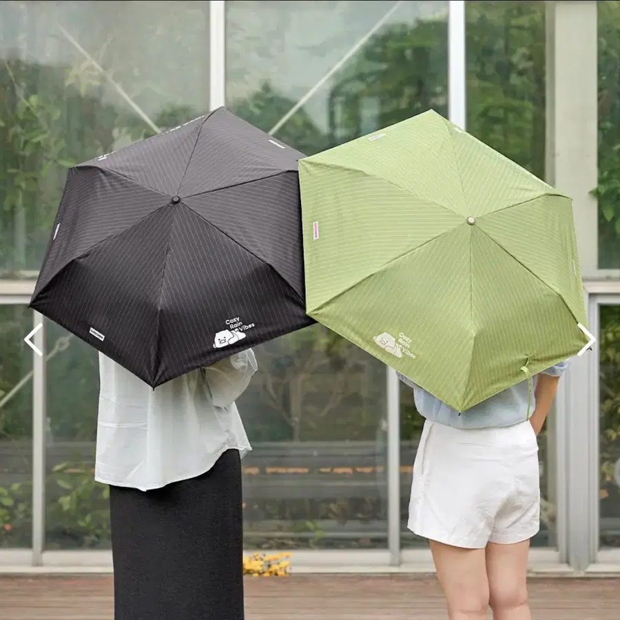 신상정품)춘식이 경량 자동 양우산 새상품 블랙/그린