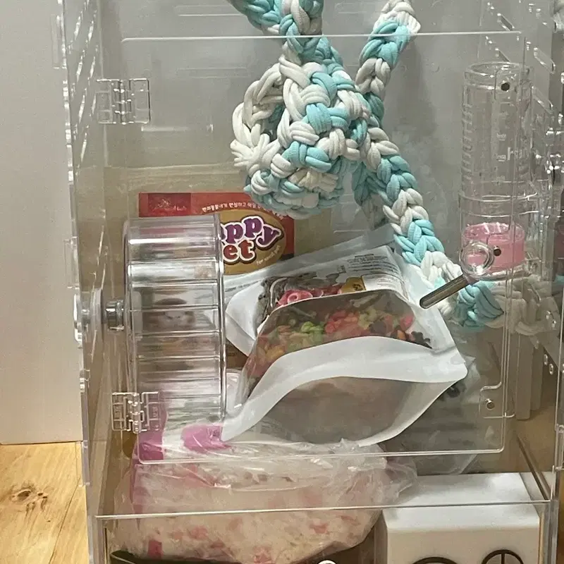 피그미다람쥐 햄스터 아크릴 사육장 케이지 용품 포함 급처44x30