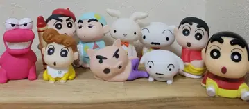 짱구는 못말려(크레용 신짱) 소프트 비닐 가챠가챠 10개 세트
