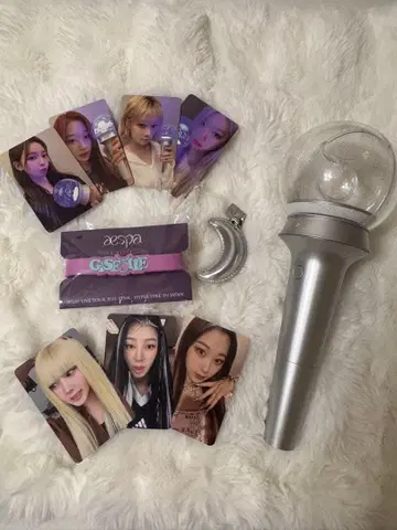 aespa OFFICIAL FANLIGHT 응원봉 본체와 포토카드 세트
