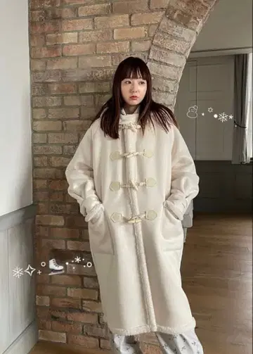 ruby and you 무스탕 더플 코트 아이보리 아우터 AMO