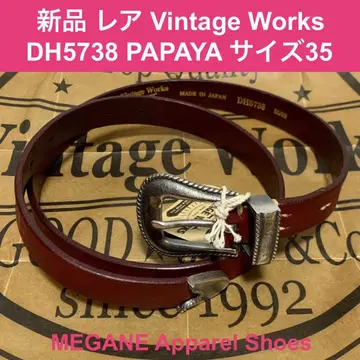 새상품 35 DH5738 PAPAYA 빈티지 워크스 가죽 벨트