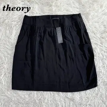 택 포함 미사용 theory 미니 스커트 0 블랙 얇은 소재