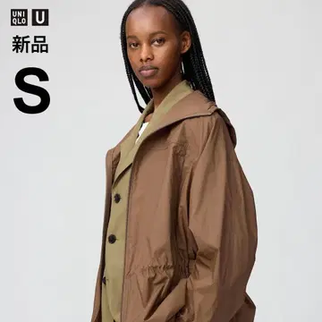 [택 포함 새상품] UNIQLO U 시어 오버사이즈 후드티 브라운 S