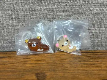 리락쿠마 클리어 마스코트 참 2개 세트 메지루시 액세서리 가챠