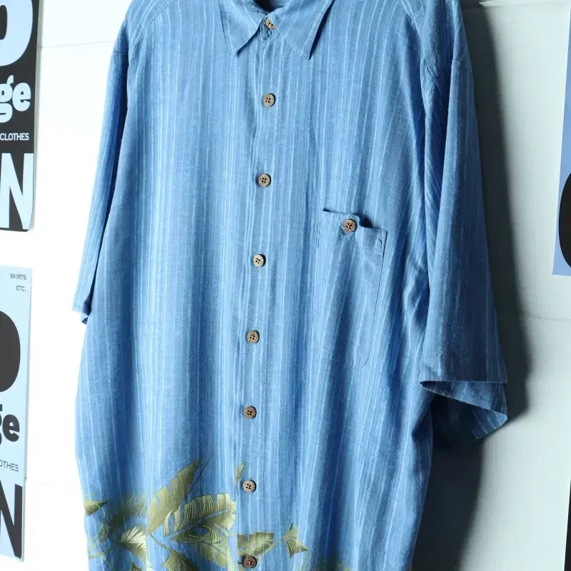(2XL-4XL) 브랜드빈티지 반팔셔츠 남방 USA 야자수-H34058