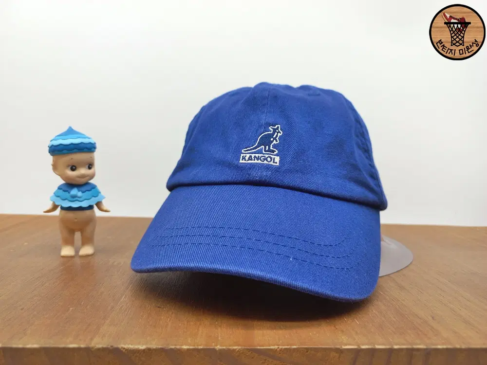 Kangol 캉골 키즈 볼캡 모자 자수 로고 블루
