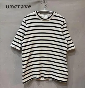 uncrave 앙크레이브 보더 플라이 티셔츠 5부 소매
