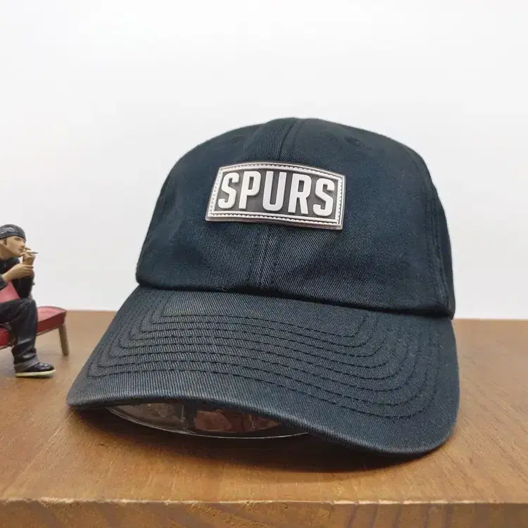 NBA 샌안토니오 스퍼스 볼캡 모자 SPURS 박스 로고 블랙