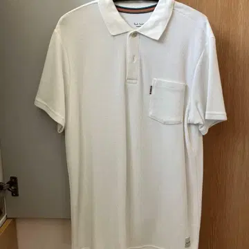Paul Smith 피케 셔츠 화이트 가슴 포켓 부착