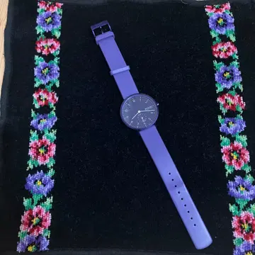 SKAGEN 손목시계 퍼플 실리콘 벨트