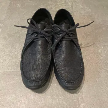 아루이토우 천연 가죽 레이스업 모카신 블랙 네이비 26cm