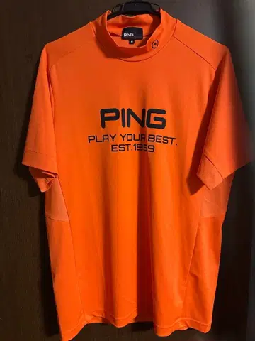 PING 모크넥 셔츠 오렌지 M 사이즈