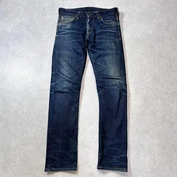 JAPAN BLUE 데님 팬츠 W30 슬림 색빠짐 가공 인디고