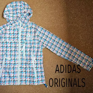 Adidas Originals 체크 무늬 후디드 자켓 S