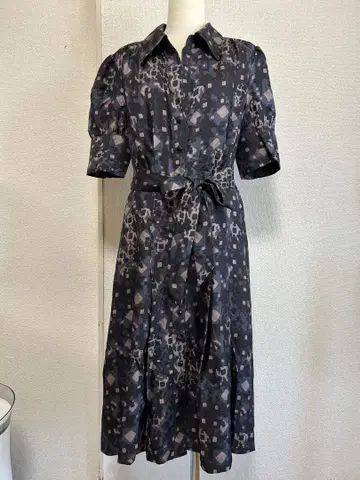 BANANAREPUBLIC 빅 사이즈 6 실크 반팔 원피스 7479