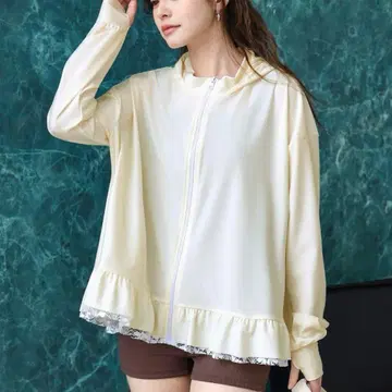테디샵 긴팔 프티 하이넥 집업 래쉬가드 후드티