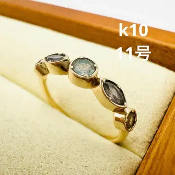 agete 아가트 반지 멀티스톤 k10 11호 골드