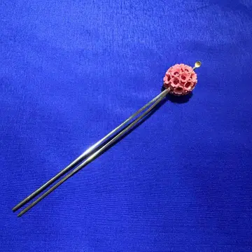 비녀 헤어콤 머리 장식 핑크