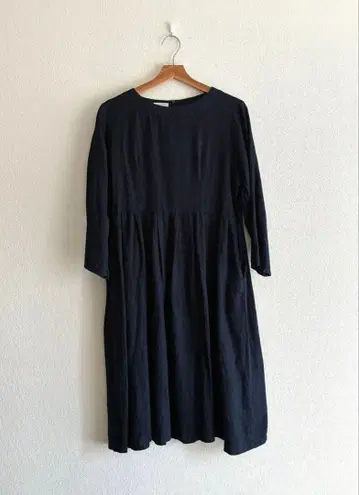 fog linen work 린넨 100% 원피스 네이비 프리 사이즈