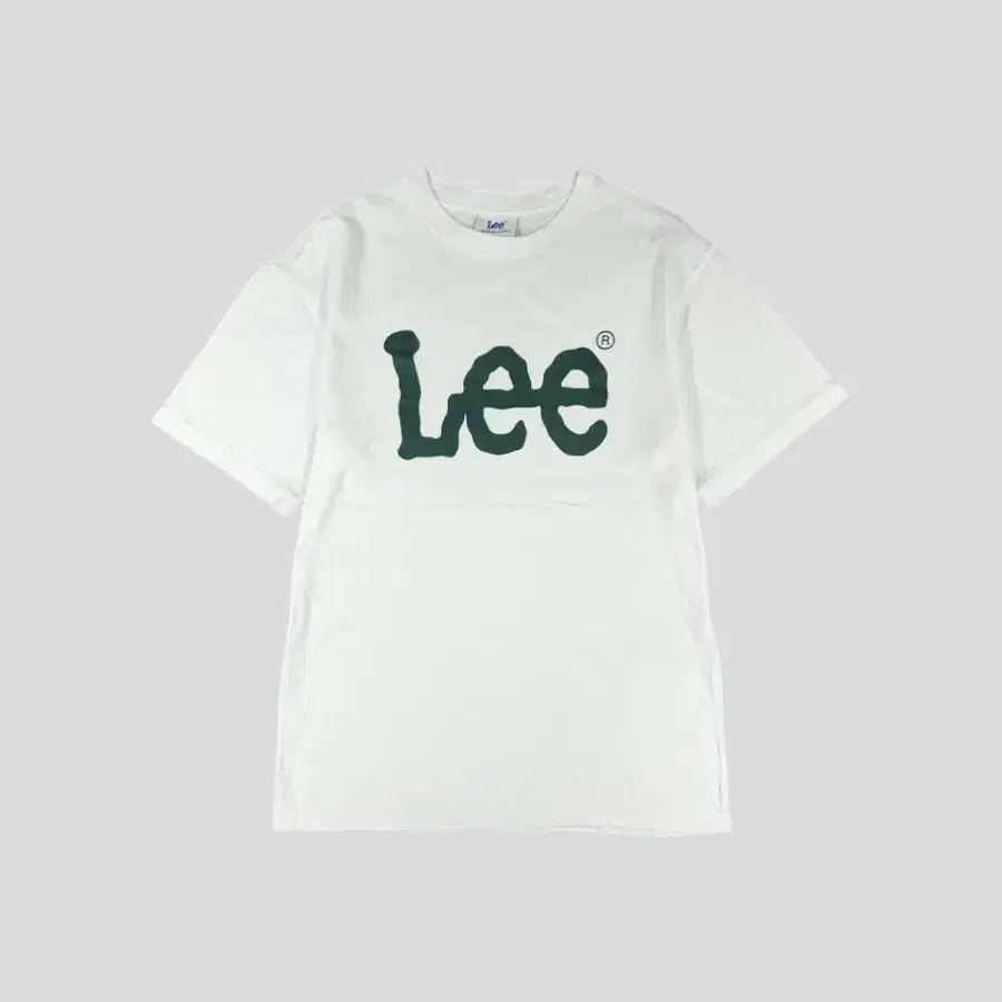 LEE 리 화이트 딥그린 로고 올드스쿨 코튼 반팔 티셔츠 M