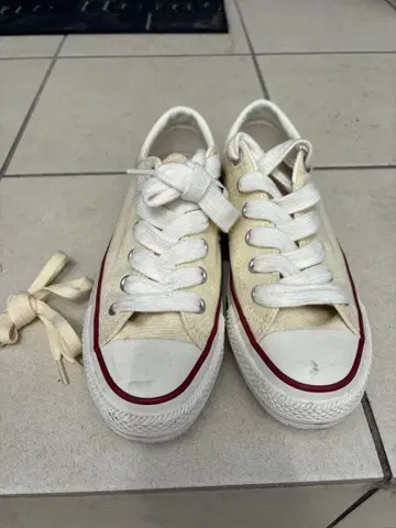 Converse All Star 로우컷 스니커즈 아이보리 24.5