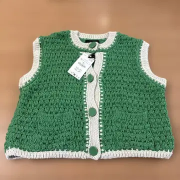 새상품 ZARA 니트 베스트 그린 M 사이즈