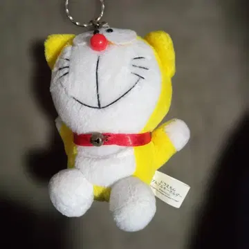 당시물 에포크사 레어 원조 도라에몽 옐로우 컬러 고양이 귀 덜덜 키링