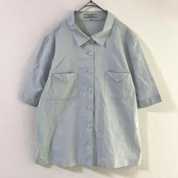 5856 Leilian 레리안 반팔 셔츠 스카이블루 블루 L 11호