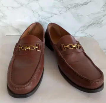 ZARA 비트 로퍼 남성용 브라운 41