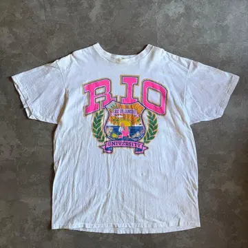 80s USA제 빈티지 T셔츠 화이트 XL 싱글 스티치 구제 의류