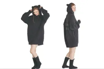 젤라또피케 검은 고양이 후드티