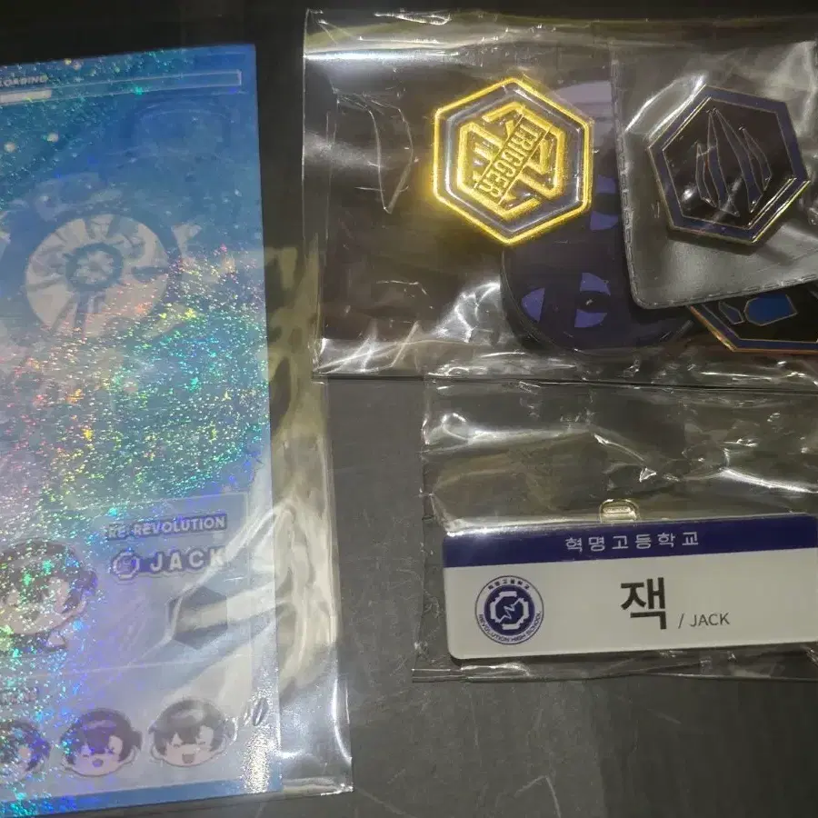 리레볼루션 잭 뱃지+스티커+명찰 세트