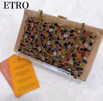 ETRO 에트로 비쥬 장식 체인 클러치백
