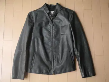 EMPORIO ARMANI 가죽 라이더 자켓 블랙 38