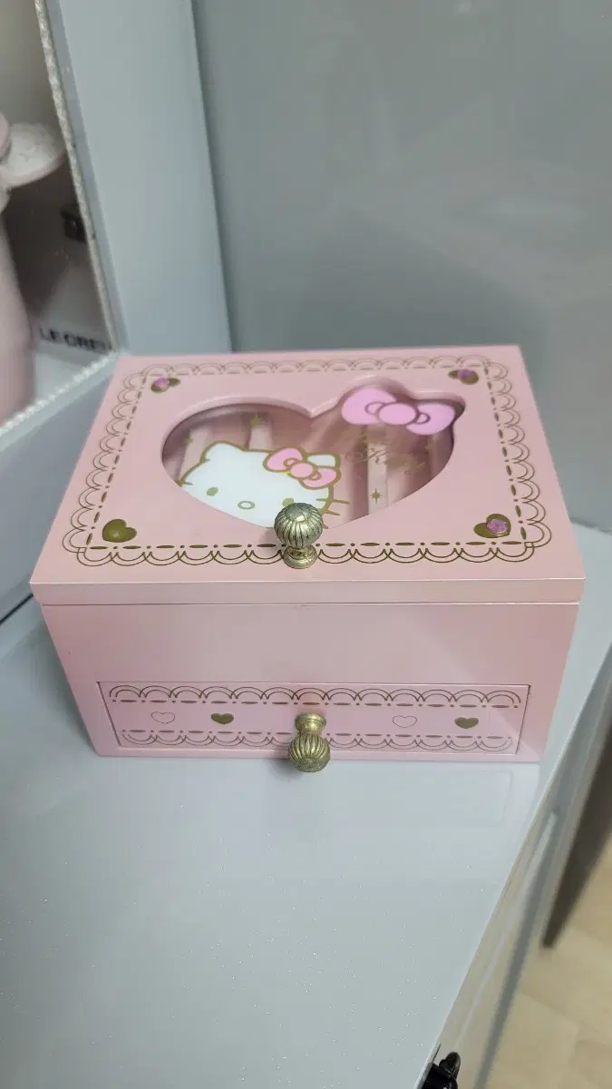 고전키티 우드 수납함