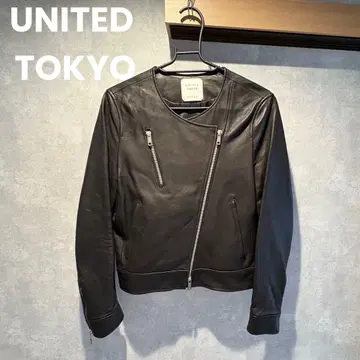 UNITED TOKYO 시어링 가죽 자켓 여성용